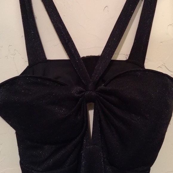 Vintage Couture NWT black shimmer gown - Picture 2 of 8